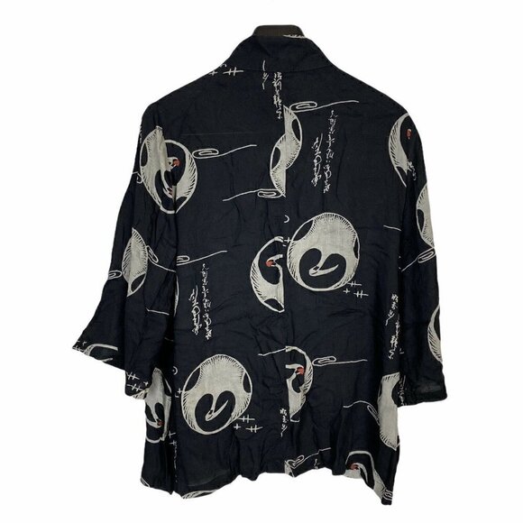 CUPCAKE Crinkle Rayon Coat Jacket Wearable Art Small - Picture 4 of 7